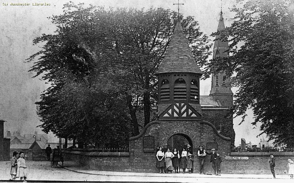 Chorlton-cum-Hardy, Chorlton Green, St Clement’s Church and Lych Gate