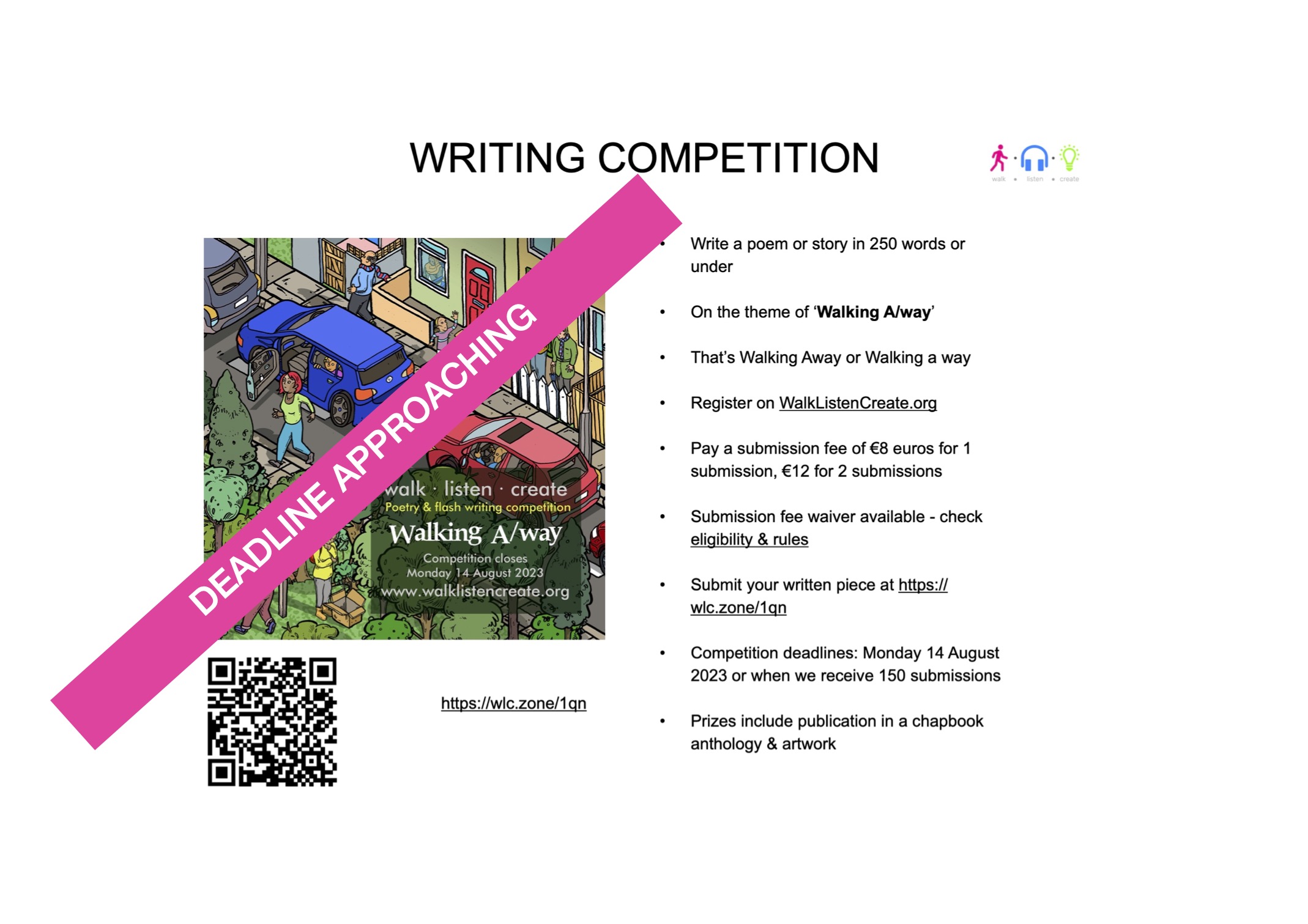DEADLINE APPROACHING FOR WRITING COMPETITION